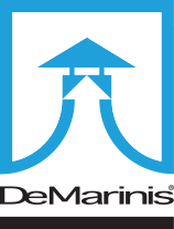 Logo De Marinis nero. Azienda di sistemi fumari